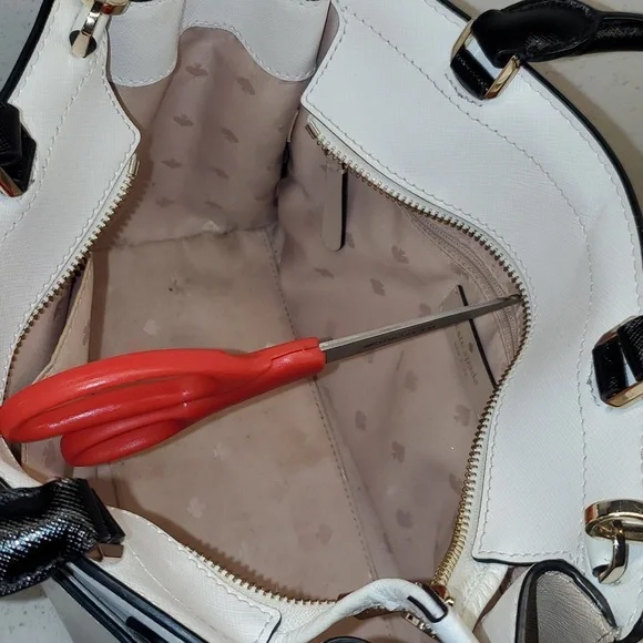 KATE SPADE 3 tone Saffiano leather crossbody bag - Picture 8 of 12